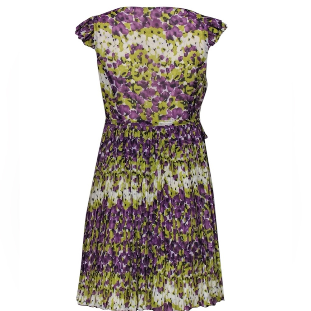 McGinn pleated wrap floral chiffon dress - Picture 2 of 7